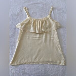 Sis Sis Yellow Ruffle Tank Top Size Small